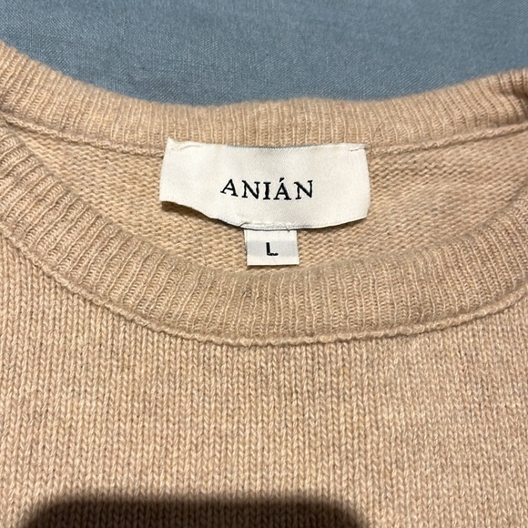 Anian Cashmino Crewneck Wool & Cashmere Sweater - Large - Picture 3 of 5